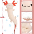 thumbnail image 3 of Phantasim Pink Axolotl Stuffed Animal for Easter Girls 48 inch Glow-in-Dark Plush Toy Body Pillow for Adults Kids , 4ft Large Stuffed Salamander Axolotl Lovers Gifts Christmas Valentines, 3 of 6