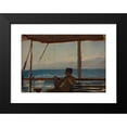 thumbnail image 2 of Jan Ciągliński 18x14 Black Modern Framed Museum Art Print Titled - The Caucasus (Łobojkow on a Boat) (1935), 2 of 5