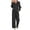 Black, variant on Valora Women Fashion Clothes Women's Trouser Suit Two Piece Sweatsuit Set for Women with Half Zip Sweatshirt and Wide Leg Sweatpants Cozy Tracksuit Ensemble for Everyday Wear Black M