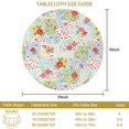 thumbnail image 3 of Pioneer Flower Floral Print Pattern Round Tablecloth 60 X 60 Inch, Wrinkle Resistant Wipeable Table Cloth for Kitchen Dining Picnic Patio Party, 3 of 6