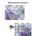 thumbnail image 6 of Purple Lavender Bathroom Window Curtain, Spring Daisy Butterfly Plants Watercolor Blue Light Filtering Coffee Kitchen Curtains, Bedroom Living Room Curtains 2 Panel 84"x45", 6 of 6