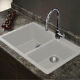 thumbnail image 4 of Transolid Radius 33'' L x 22'' W  Granite Double Offset Drop-in Kitchen Sink, 4 of 5