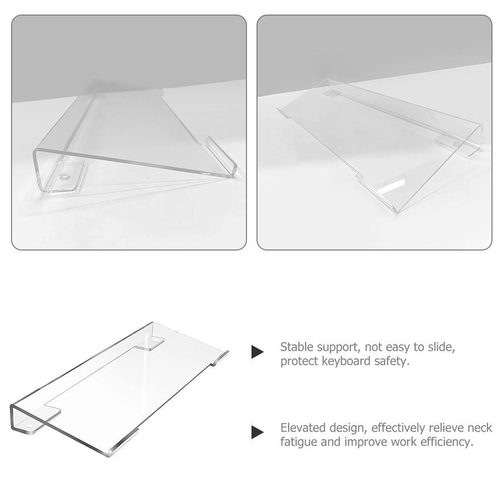 OFFIGAM Transparent Acrylic Keyboard Stand with Elevated Desktop Design for Office and Home Computer Accessories