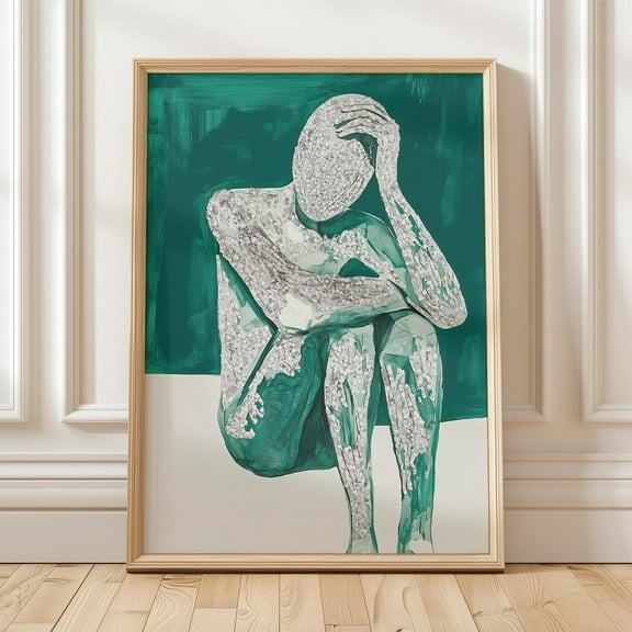 Abstract Figurative Art Print – Modern, Contemporary Decor, For Living Room Wall Art, Modern Wall Decor, 8x12 UNFRAMED