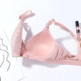 thumbnail image 4 of ALLLIST Plus Size Women Bras Wirefree Push up Bralette Lace Pink Solid Breathable T-Shirt Underwear for Women, 4 of 4