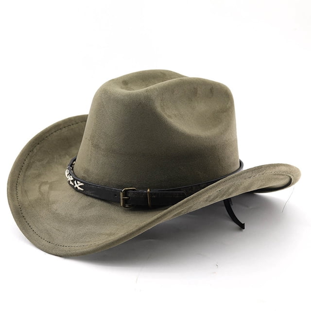 Western Frontier Cowboy Hat Curved Brim for Outdoor Adventure Travel Riding and Country Style Craftsmanship