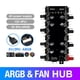 thumbnail image 1 of 5V/3 Pin ARGB Fan PWM HUB 1 To 8 Ports Splitter for PC Motherboard (4D), 1 of 9