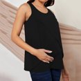 thumbnail image 3 of ZTTD Womens Pregnant Tops Womens Maternity Irregular Soild Hem Tee Shirt Casual Short Sleeve Crew Neck Basic Nursed T Shirt Top Breastfeeding Sleeveless Round Neck T Shirt, Sizes S-2XL, 3 of 5