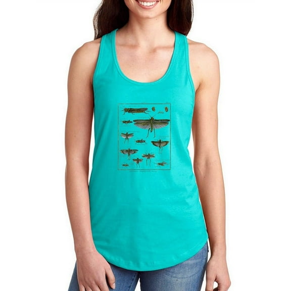 Insects Encyclopedia Racerback Tank Women -Denis Diderot Designs, Female XX-Large