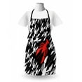 thumbnail image 3 of Lobster Apron, Ocean Fauna Theme Group of Lobsters as Silhouette Shapes Pattern, Unisex Kitchen Bib with Adjustable Neck for Cooking Gardening, Adult Size, Vermilion White, by Ambesonne, 3 of 4