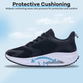 thumbnail image 3 of Z ZARPION Women Arch Support Walking Shoes Plantar Fasciitis Pain Relief Orthotic Casual Sneakers Black Size 10, 3 of 9