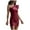 Red, variant on Birdeem Womens Spring and Summer Single Shoulder Wrapped Chest Leather Dress Evening Dress