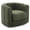 Teddy Velvet | Green, variant on Modern Swivel Barrel Accent Chair – 360° Rotating Cuddly Soft Upholstery, Fuzzy Cushion, Striped Backrest – Cozy Round Lounge Chair for Living Room, Bedroom, Vanity – Cuddly Soft | Beige