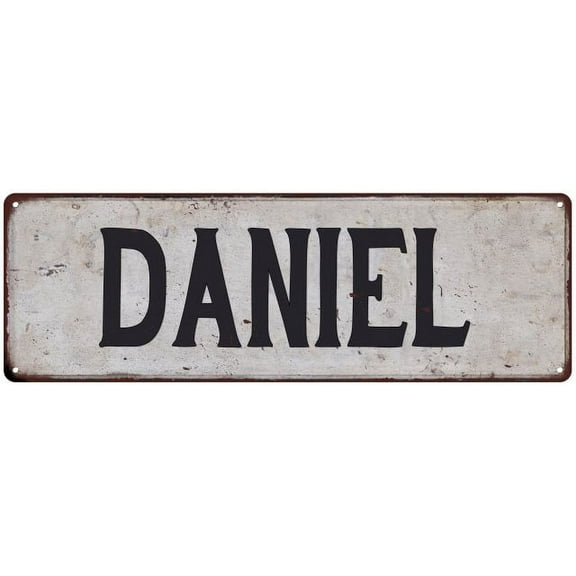 DANIEL Vintage Look Rustic Chic Metal Sign 6x18 106180036474