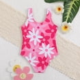 thumbnail image 6 of Confree For Girls Summer Swimwear Graphic Print Bathing Suits Holiday Casual Breathable Little Girls Swimsuit Size 4-5 Years Pink, 6 of 8