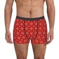 thumbnail image 1 of Fotbe Red White Snowflakes Calzoncillos Tipo Boxer con Bolsa de Soporte Total para Hombre, X-Temp Fresco, Transpirable y de Secado Rápido-X-Large, 1 of 5
