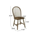 thumbnail image 3 of Christopher Knight Home Rustic Dining Chairs with Slatted Backs, Solid Wood Frame, Walnut, Set of 2, 3 of 8