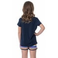 thumbnail image 6 of NASA Girls' Retro Stripes Rocket Sleep Pajama Set Shorts Crewneck, 6 of 8