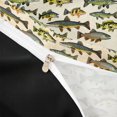 thumbnail image 4 of Meiyoeat Retro Rustic Fish Print Bedding,Fishing Theme Wildlife Pattern Duvet Cover Full,3Pcs,No Comforter, 4 of 6