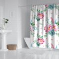 thumbnail image 3 of Waterproof Pioneer Shower Curtain 84x72 Inch Polyester Unique Colorful Floral Shower Curtain for Bathroom Hotel Home Decor with 12 Plastic Hooks, 3 of 5