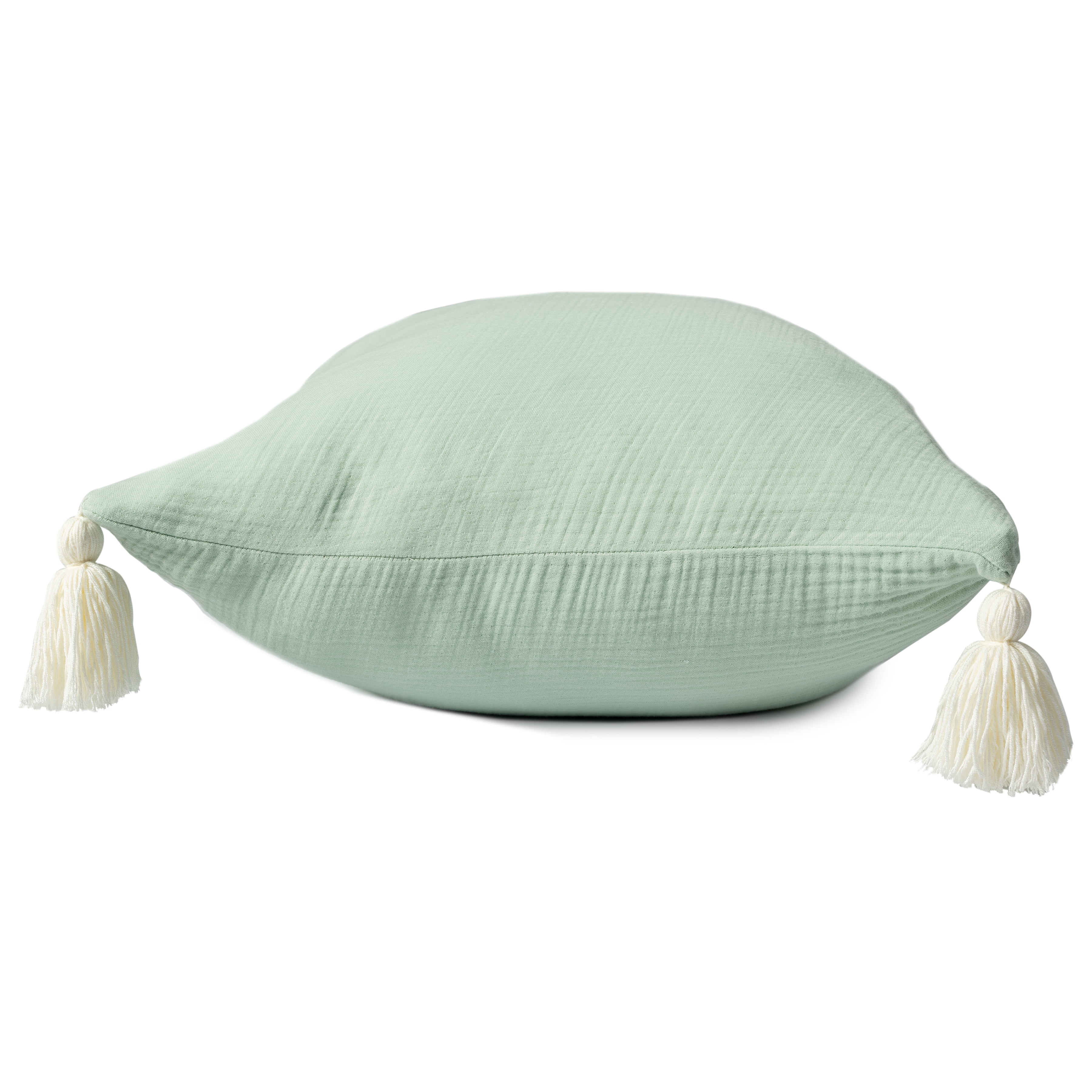 Harlow Hill 20" x 20" Gossamer Green Solid Turkish Cotton Adult Decorative Throw Pillow Cover