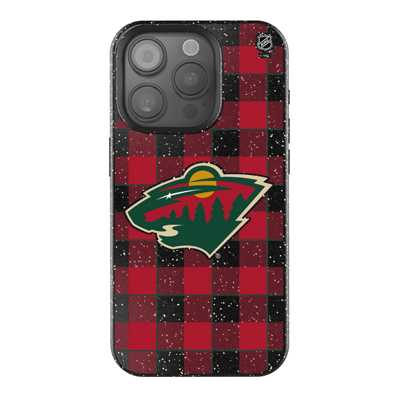 Keyscaper  Minnesota Wild Plaid Bling iPhone Case
