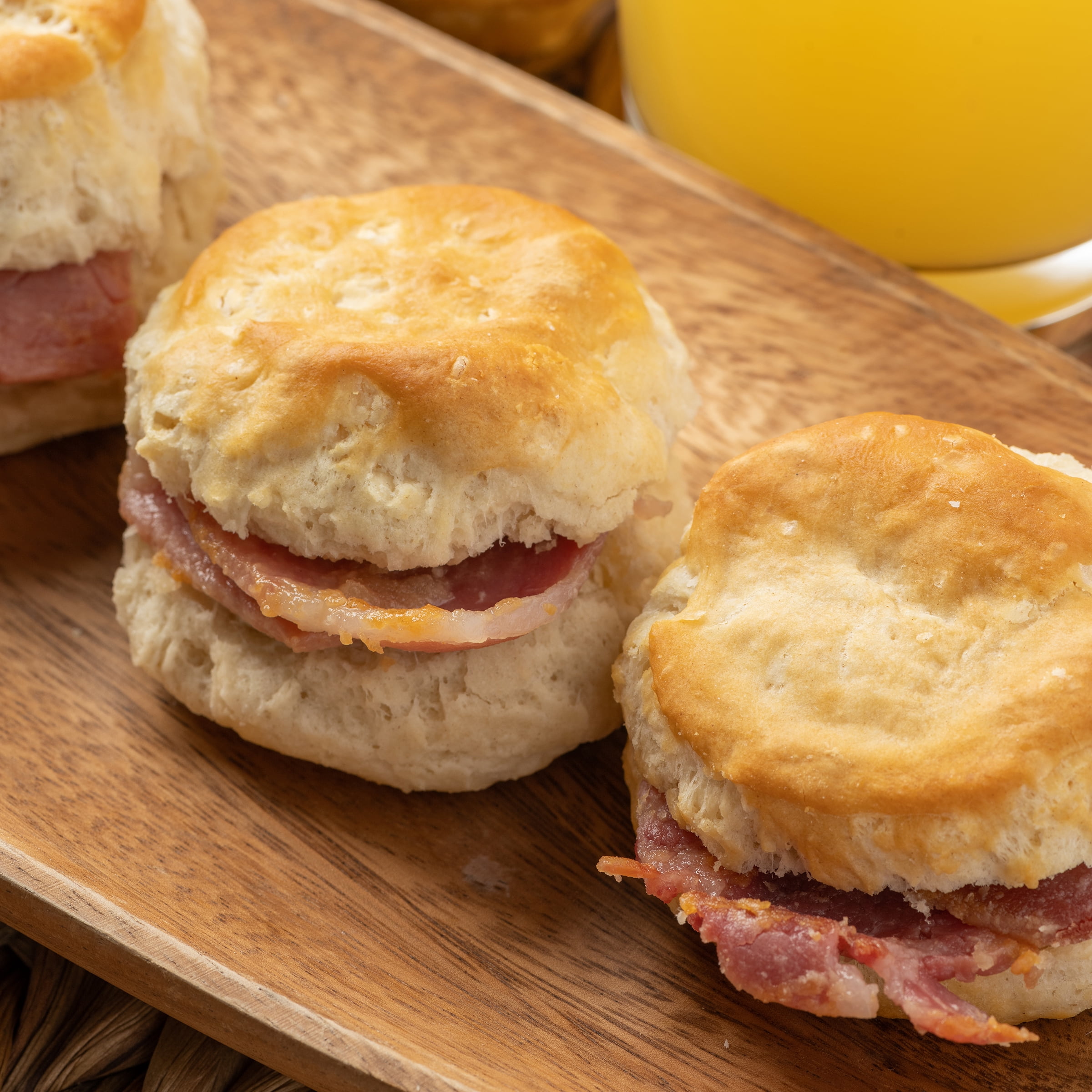 Rays Country Ham 1.5 lb Biscuit Cuts, Dry-Cured Sliced Ham, 3 Pack (8 oz Each), Vacuum-Sealed