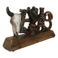 thumbnail image 4 of Rustic Western Texas Word Art Cow Skull Cowboy Hat Ropes Horseshoe Desk Plaque, 4 of 11
