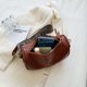 thumbnail image 5 of Bolsa de hombro para mujer a la moda, cruzados de cuero PU de color puro (café) Likrtyny Para Estrenar, 5 of 9
