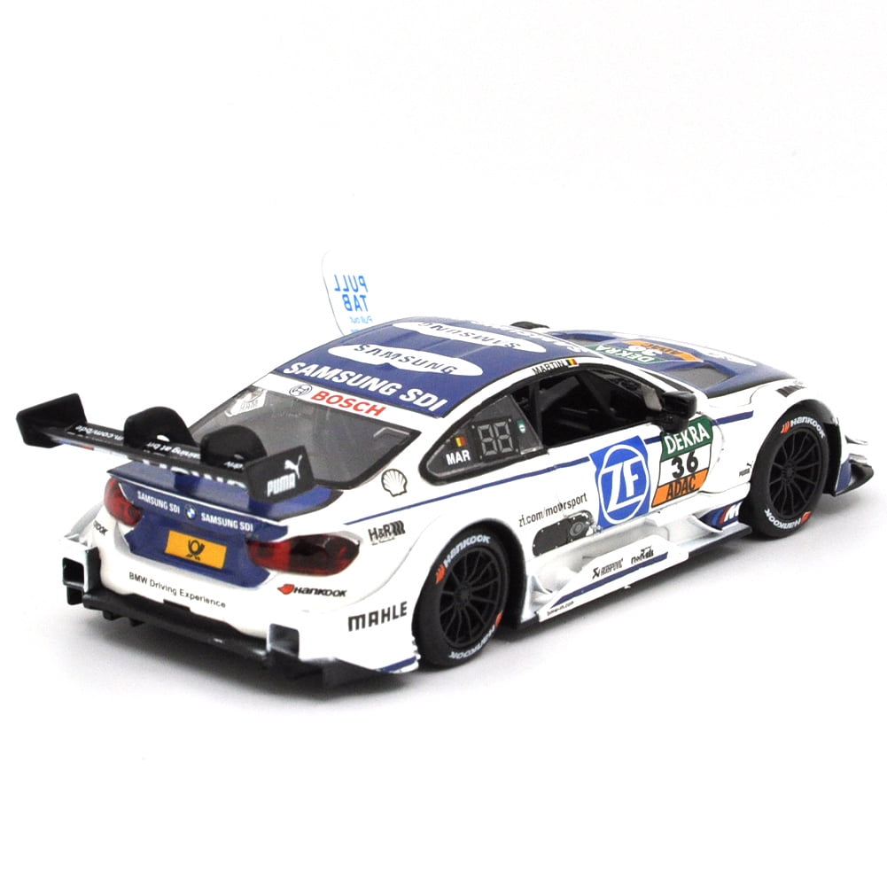 1: 32 Suitable for BMW M4 DTM Alloy Simulation Car Die Casting Model Dynamic Sound and Light Toy Series Collectibles Boy Birthday Gift