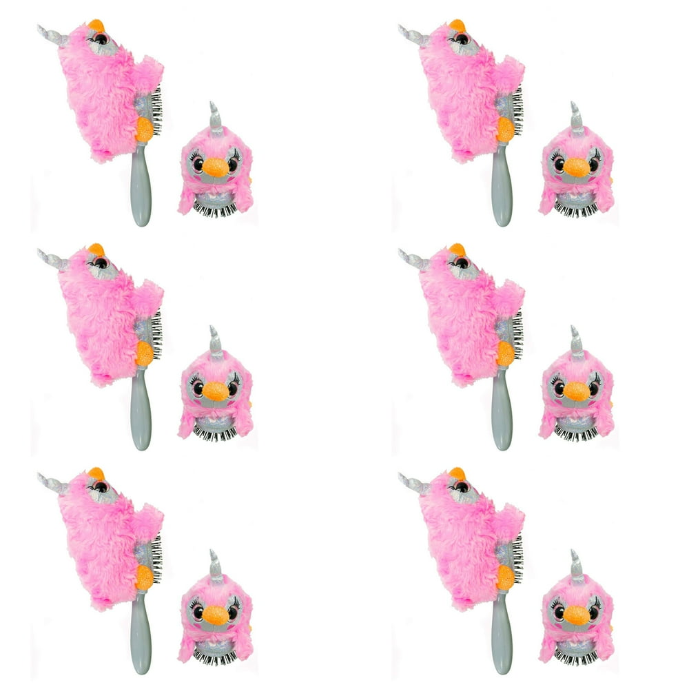Wet Brush (6 Pack) Wet Brush Plush Kids Detangler (Penguin Unicorn