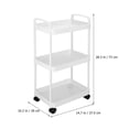 thumbnail image 2 of 2 Count Ornament Storage On Wheels 3 Tier Rolling Cart Trolley Rack, 2 of 8