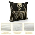 thumbnail image 4 of MLJA Halloween Pillow Covers Skull Skeleton Decor Throw Pillows Case for Couch Halloween Indoor Outdoor Decorative Cushion Cases for Sofa Bed Car Decorations, 4 of 5