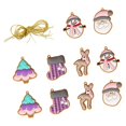 thumbnail image 4 of Colgantes artesanales para colgar en Navidad, adornos colgantes para de Navidad con cuerda para colgar, juego de adornos para de Navidad , 10 piezas estilo B. Macarena Manualidades colgantes de Papá Noel, 4 of 8