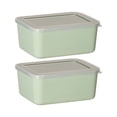 thumbnail image 4 of Bearachild Recipiente de plástico para alimentos, transparente, fácil de ubicar, sin BPA, conserva la frescura, recipientes apilables, verde, 2 Type2 NO2, 4 of 6