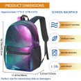 thumbnail image 3 of Colorful Starry Sky and Universe 17" School Backpacks for Teens,Waterproof Oxford Fabric,S-Shape Padded Straps for School,Travel,Hiking,Camping, 3 of 6