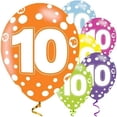 thumbnail image 1 of Amscan Latex 10th Birthday Balloon (Pack of 6), 1 of 1