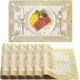 thumbnail image 1 of Manteles individuales KAIYANG para mesa de cocina antideslizantes lavables resistentes al calor rectangulares, 1 of 5