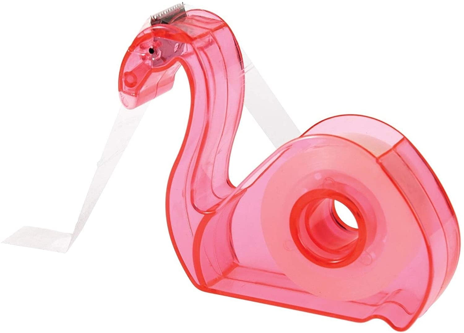 Pink Flamingo Refillable Tape Dispenser w Clear Tape 3/4 Inch Walmart