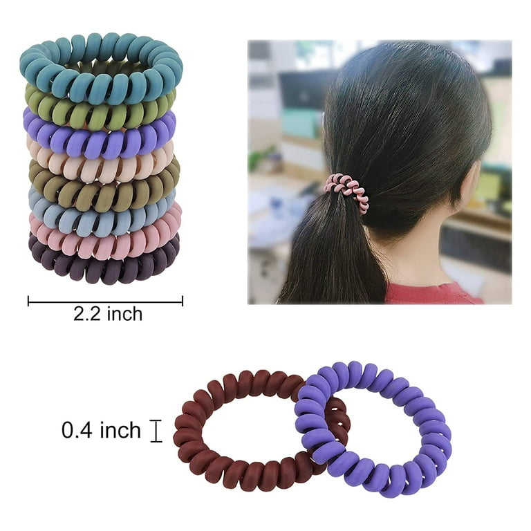 10pcs Mixed Color 7mm Flat Hair Ties Rope Elastic Rubber Bands Ponytail  Holder
