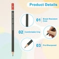 thumbnail image 4 of 2B Drawing Pencils for Sketching, 12PCS Sketch Pencils for Drawing Art Pencils Graphite Wood Pre-sharpened for Drawing Sketching Artists, Black Red, 4 of 6