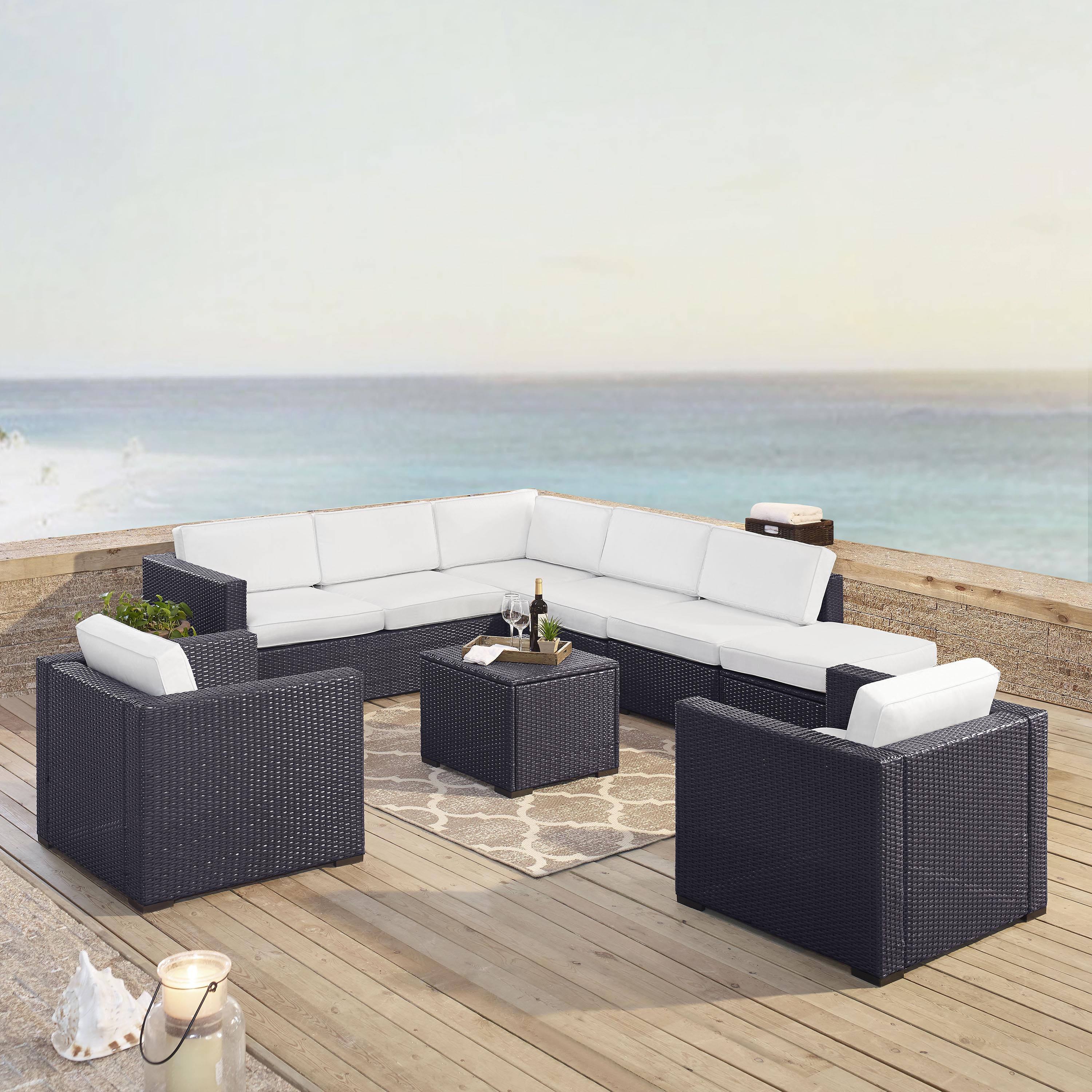 Crosley  Biscayne 7 Piece Outdoor Wicker Seating Set - White - image 4 of 4