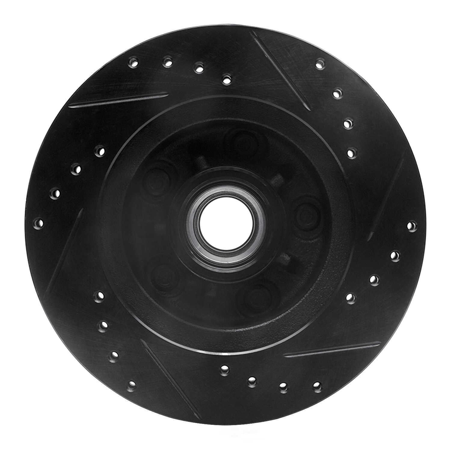 Dynamic Friction Company 633-47009L DFC Brake Rotor - Drilled And Slotted - Black