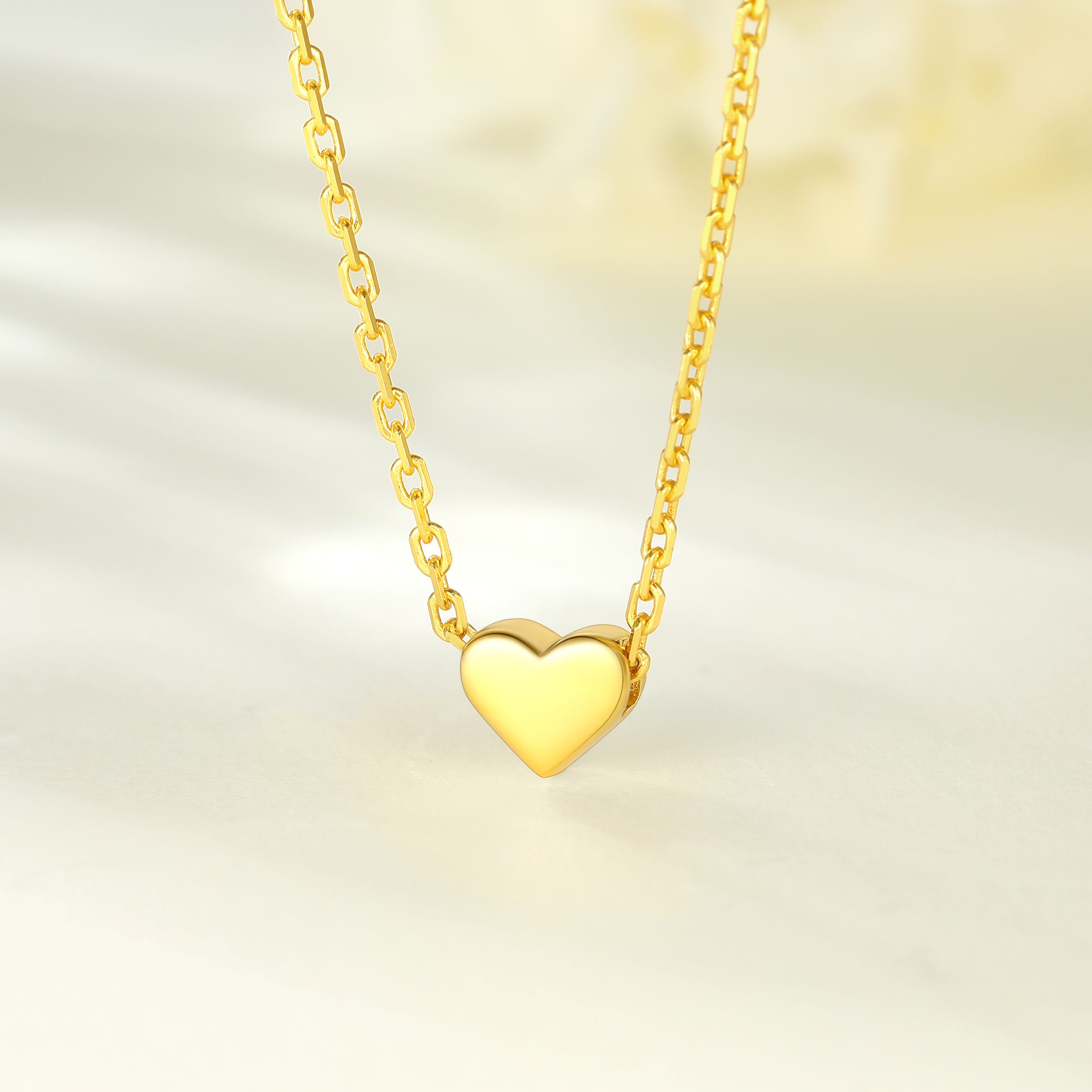 Suplight Dainty 925 Stelring Silver Heart Shape Necklace Jewelry for Women Girlfriend