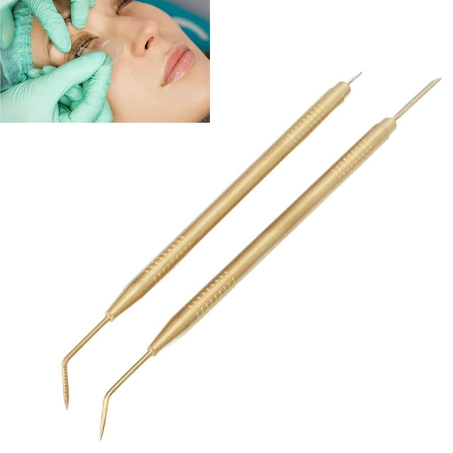 2 In 1 Eye Lash Lift Tool Stainless Steel Eyelash Separator Tool For Eyelash Eyebrow Perming Tinting Metal Lash Lift Double Ended Eyelash Separator Tool For Eyebrow Perming Tinting