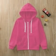 thumbnail image 5 of TAmten Toddler Boys Zip up Hoodie Hooded Sweatshirts for Boys Girls Toddlers Hooded Full Zipper Jacket Shirt(Hot Pink,10-11 Years), 5 of 5