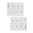 thumbnail image 1 of 5x 2x Organizador de Píldoras Portátil Suplementos de Píldoras Recordatorio de Medicamentos Estuche de Almacenamiento Recordatorio Fácil de Leer 5 piezas, 1 of 8