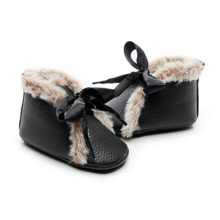 

Franhais Baby Girl Flat Shoes Soft Soles Non Slip Winter Snow Boots First Walkers Sneakers
