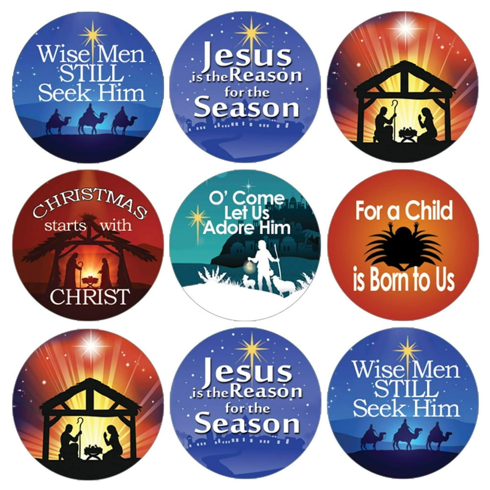 Religious Christian Faith Christmas Stickers Labels For Candy 180  religious-christian-faith-christmas-stickers-labels-for-candy-180