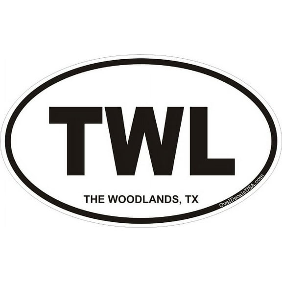 3.8 Inch The Woodlands Texas Oval Decal